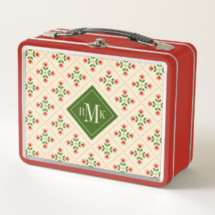 Monogram het Bloemen Roze & Groene VolksArt. van