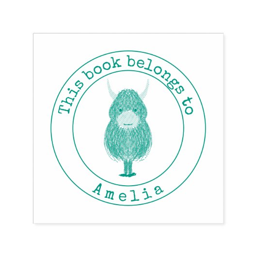 Monogram Highland Koe Deze kookplaat Zelfinktende Stempel (Design)