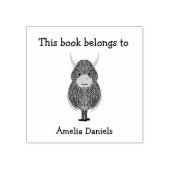 Monogram Highland Koe Dit boek behoort tot Rubberstempel (Afrduk)