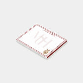 Monogram Holiday Golden Doodle Reindeer Post-it® Notes (Schuin)