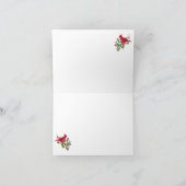 Monogram Holly en bessen Gevouwen Note Kaart (Binnen)