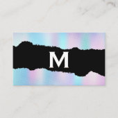 Monogram | Holografisch verloop | Torn-effect Visitekaartje (Voorkant)