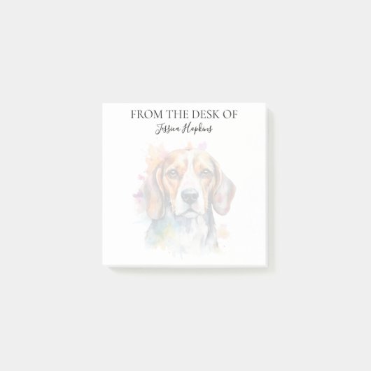 Monogram hond liefhebber Beagle Post-it® Notes (Voorkant)
