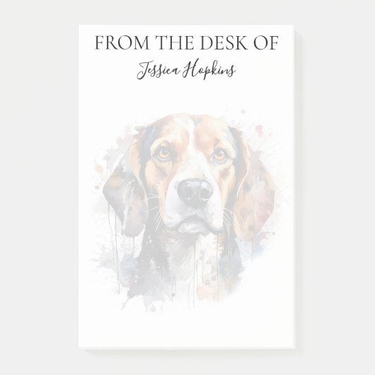 Monogram hond liefhebber Beagle Post-it® Notes (Voorkant)