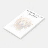 Monogram Hond Liefhebber Poodle Post-it® Notes (Schuin)