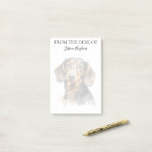 Monogram hond Minnelijke Dachshund Post-it® Notes (Op bureau)