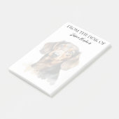 Monogram hond Minnelijke Dachshund Post-it® Notes (Schuin)