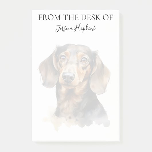 Monogram hond Minnelijke Dachshund Post-it® Notes (Voorkant)