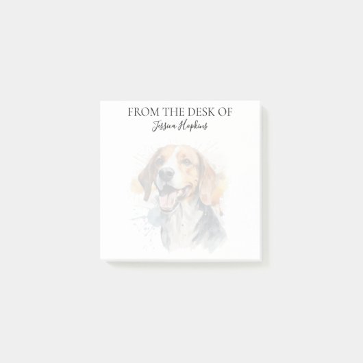 Monogram hondenliefhebber Beagle Post-it® Notes (Voorkant)
