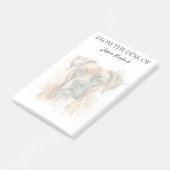 Monogram hondenliefhebber Boxer Post-it® Notes (Schuin)