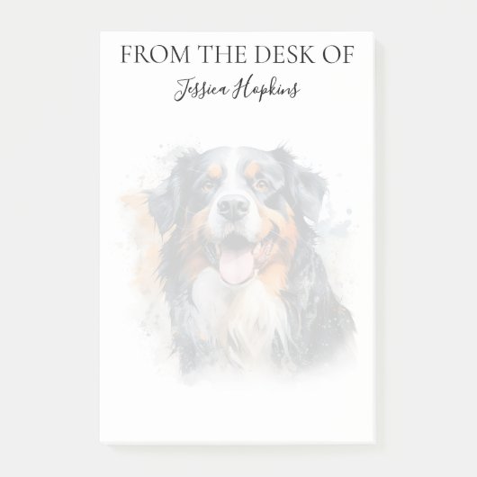 Monogram hondsliefhebber Berner Sennenhond Post-it® Notes (Voorkant)