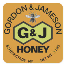 Monogram Honey Jar Wedding Favoriet