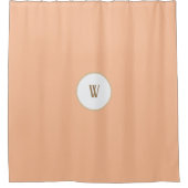 Monogram Honingperzik Fuzz Dijon Douchegordijn (Voorkant)