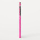 Monogram Hot Pink en Glitter Sparkle Case-Mate iPhone Case (Achterkant/links)