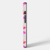 Monogram Hot Pink Retro Flower Pattern Case-Mate iPhone Case (Achterkant / Links)