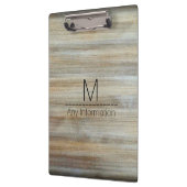 Monogram houtachtige korrels #2 klembord (Links)