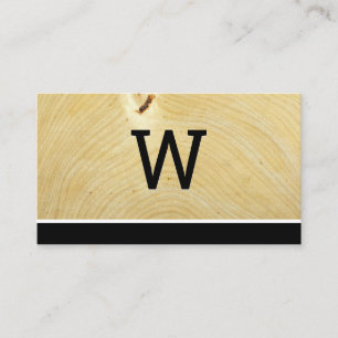 Monogram Houtstructuur Visitekaartje