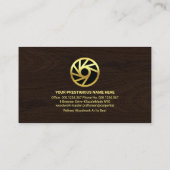 Monogram houtwerk van houtnerf visitekaartje (Achterkant)