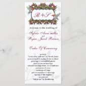 MONOGRAM humming birds Wedding programma (Voorkant)