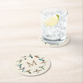 Monogram Hummingvogels Ronde Kartonnen Onderzetter (Insitu)