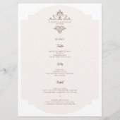 monogram | Huwelijksmenu Menu (Voorkant)
