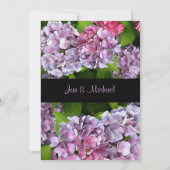Monogram Hydrangea Wedding Uitnodiging (Achterkant)