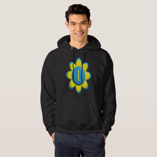 Monogram I  Colorful Flower Hoodie (Voorkant volledig)
