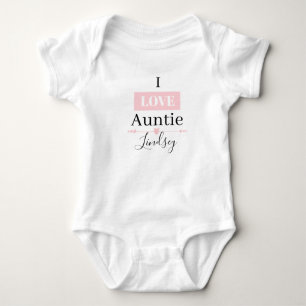 MONOGRAM I LIVE AUNTIE Baby Bodysuit