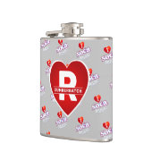 MONOGRAM I LOVE SOCA on GREY Heupfles (Links)