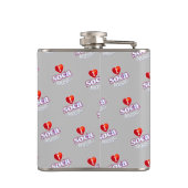 MONOGRAM I LOVE SOCA on GREY Heupfles (Achterkant)