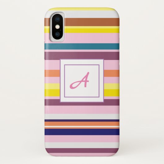 Monogram iApple iPhone X, nauwelijks daar Case-Mate iPhone Case (Achterkant)