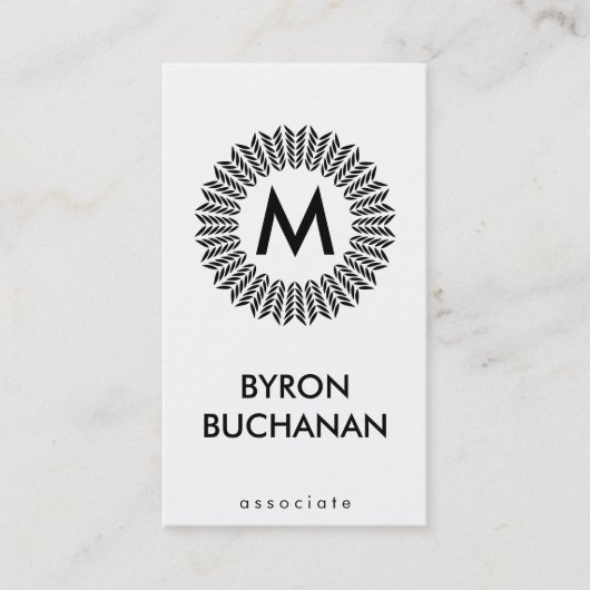 Monogram II | Radiaal | Textuur Visitekaartje (Voorkant)