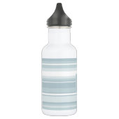Monogram ijsblauwe strepen waterfles  (Links)