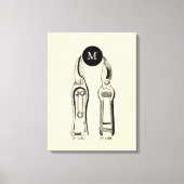 Monogram ILLUSTRATIE-boomstammen Kies Kleur Canvas Afdruk (Voorkant)