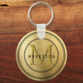 Monogram in Gold Foil Sleutelhanger (Voorkant)