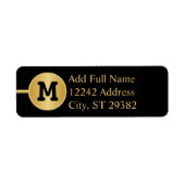 Monogram in goud en zwart etiket (Voorkant)