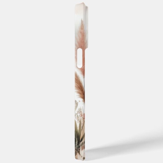 Monogram  in roze pampasgras | Case-Mate iPhone case (Achterkant / Rechts)