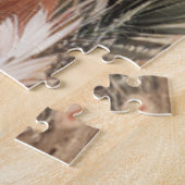 Monogram  in roze pampasgras | legpuzzel (Zijkant)