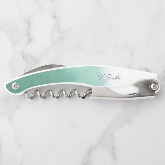 Monogram in Waterverf gradiënt Kurkentrekker (Achterkant)