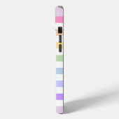 Monogram in witte cirkel pasta regenboogstrips Case-Mate iPhone case (Achterkant / Links)