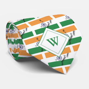 Monogram INDIASE VLAG van India Stropdas