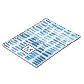 Monogram | Indigio Waterverf Print Notitieboek (Linkerzijde)