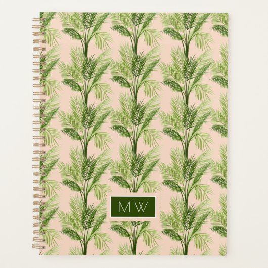 Monogram | Indoor Oasis | Palmstructuurpatroon Planner (Voorkant)