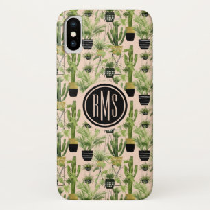Monogram   Indoor Oasis   Plant Lineup Patroon iPhone X Hoesje