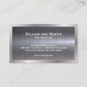 Monogram | Industriële Metallic Visitekaartje (Achterkant)