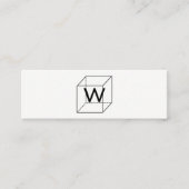 Monogram ingesneden/bedrijf mini visitekaartje (Voorkant)