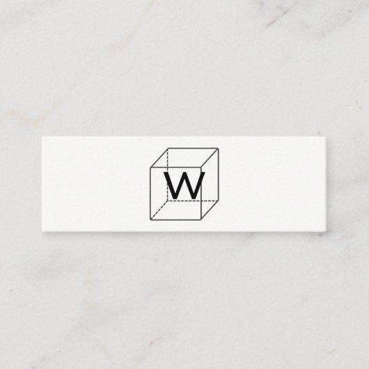 Monogram ingesneden/bedrijf mini visitekaartje (Voorkant)