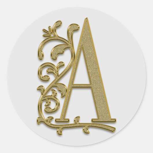 monogram initiaal A stickers (Voorkant)