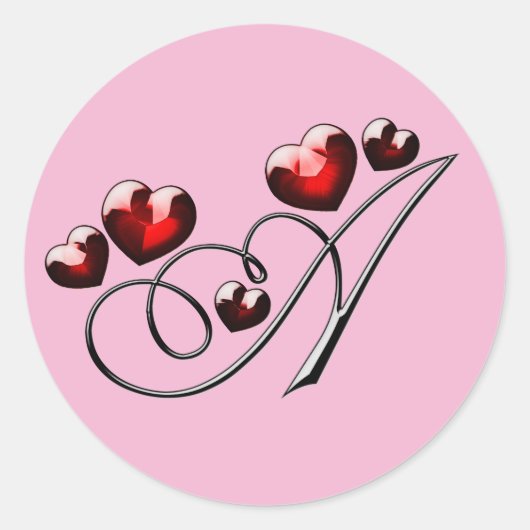 monogram initiaal A stickers (Voorkant)