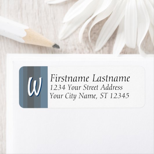 Monogram/Initiaal Adresetiketten Etiket (Insitu)